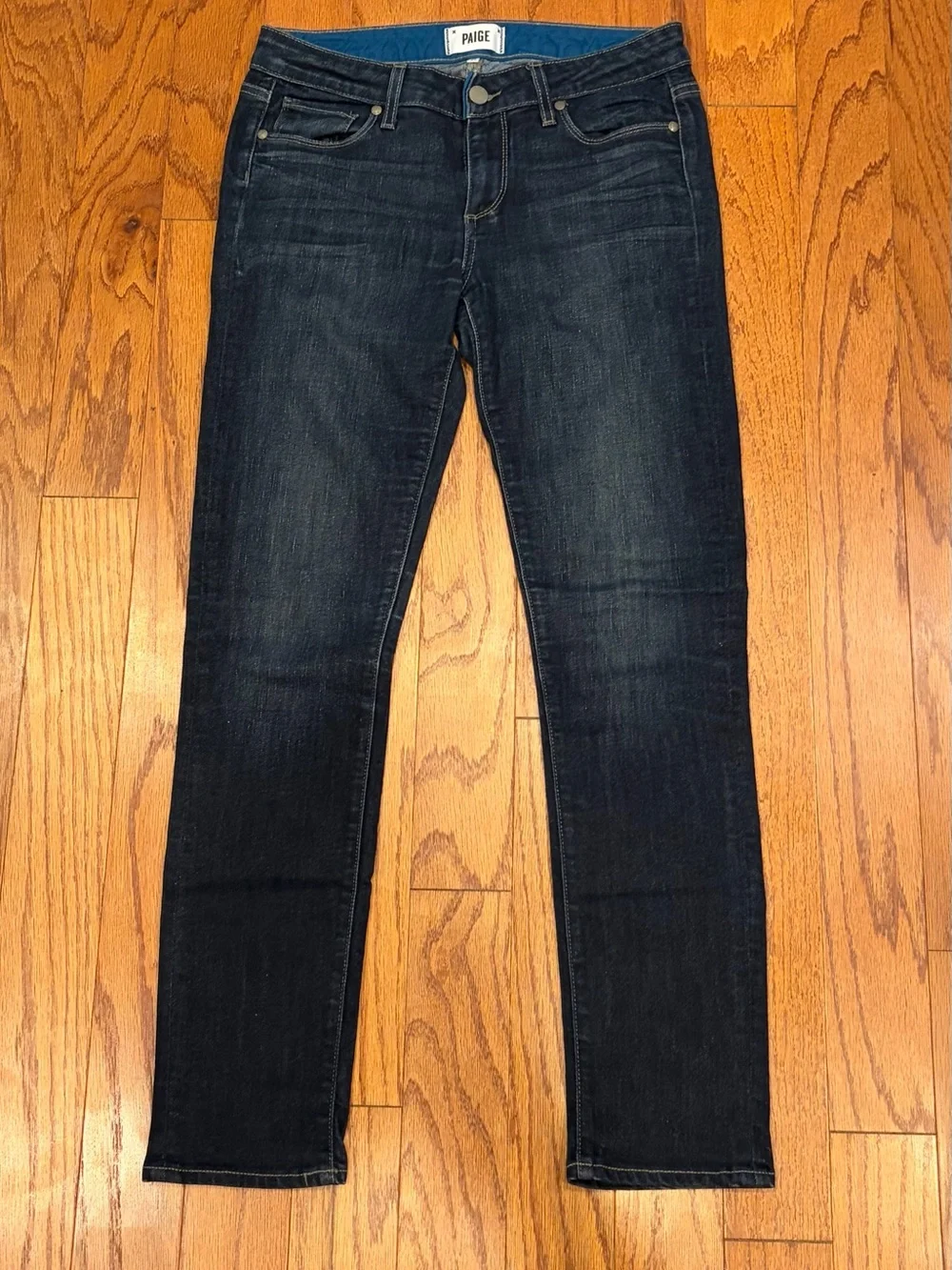 PAIGE Men's Dark Indigo Skinny Jeans Skyline Ankle Peg